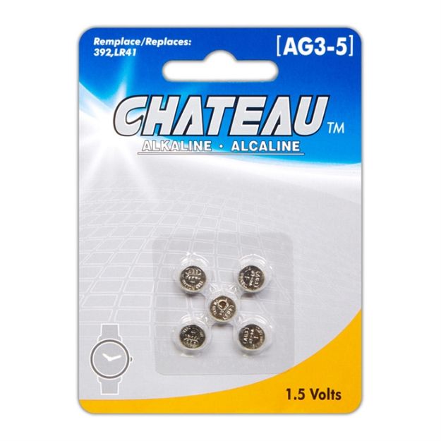 Picture of BATTERY CHATEAU AG3 (392) 5PK
