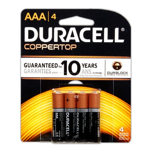 Picture of BATTERY DURACELL AAA DURALOCK 4PK