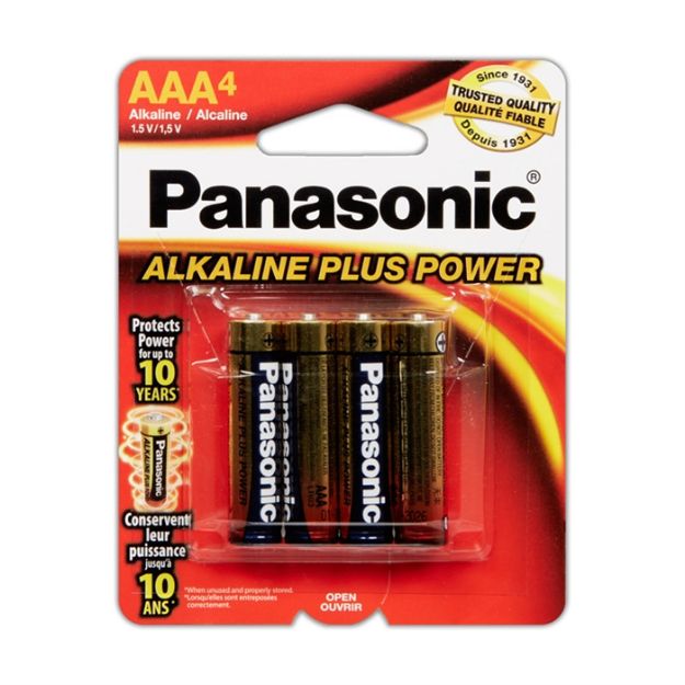 Picture of BATTERY PANASONIC AAA ALKALINE 4PK