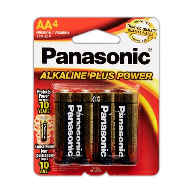 Picture of BATTERY PANASONIC AA ALKALINE 4PK