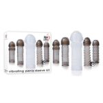 Picture of VIBRATING PENIS SLEEVE KIT CLEAR SMOKE