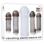 Picture of VIBRATING PENIS SLEEVE KIT CLEAR SMOKE