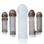 Picture of VIBRATING PENIS SLEEVE KIT CLEAR SMOKE