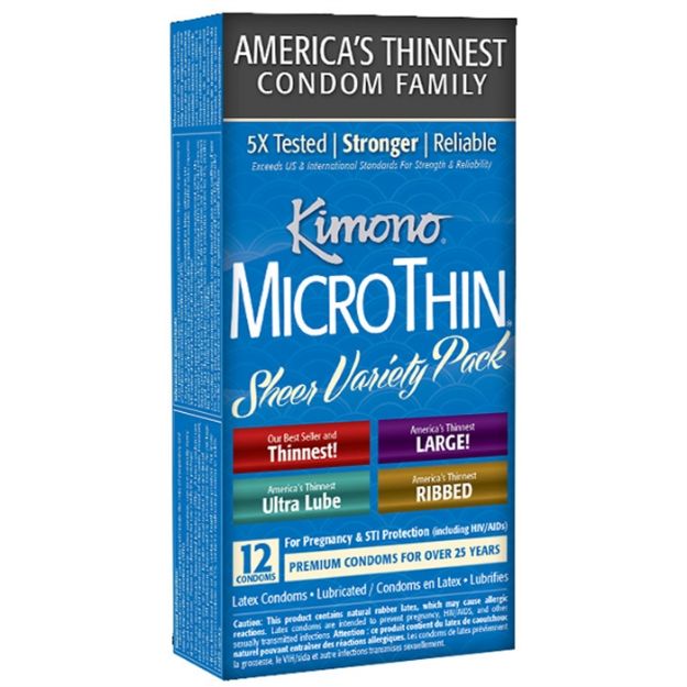 Picture of KIMONO MICROTHIN SHEER VARIETY PACK 12 UNITS