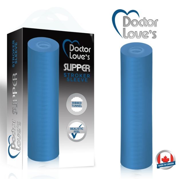 Picture of Ribbed - Stroker Sleeve - Blue Transparent