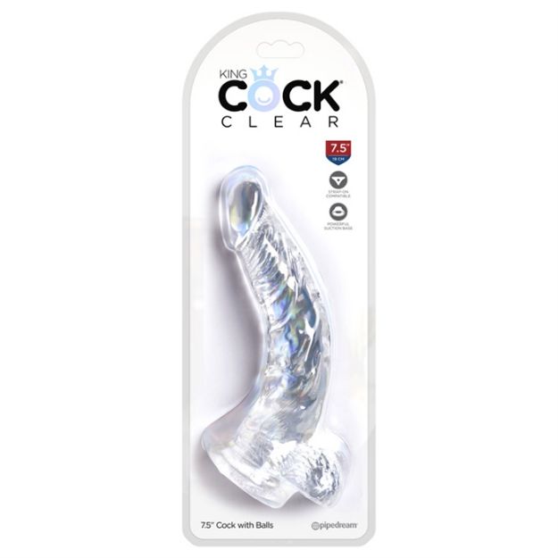 Picture of King Cock Clear 7.5" Cock with Balls