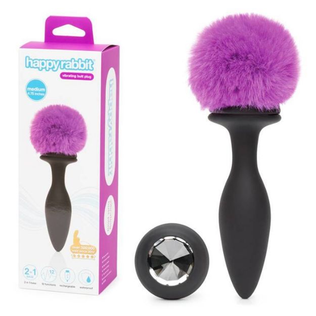 Picture of HAPPY RABBIT VIB BUTT PLUG MEDIUM PURPLE