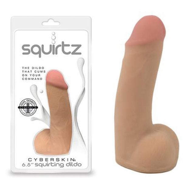 Picture of SQUIRTZ CYBERSKIN® 6.5" SQUIRTING DILDO