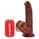 Picture of 8" Triple Density Cock W/Swinging Balls - Brown