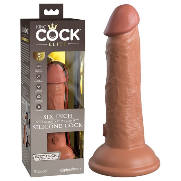 Picture of KC Elite Dual Density 6" Vib Silicone Tan