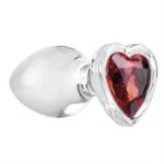 Picture of Red Heart Gem Glass Plug - Large
