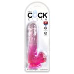 Picture of King Cock Clear 6" With Balls - Pink